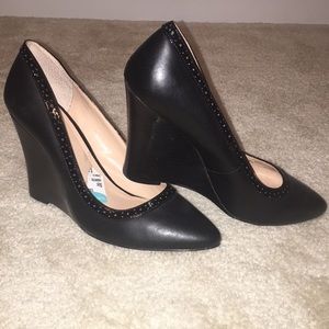 Black High Heeled Wedges